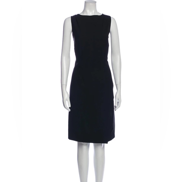 Theory Dresses & Skirts - Theory Risbana Knee Length Dress Split Hem Wool Black Size 12